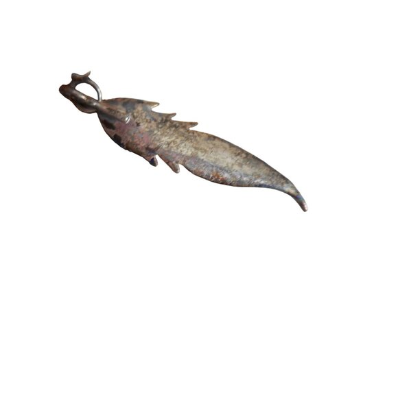 Native American Jemez NM Handpainted Pottery decor Turquoise Feather Gachupin - Picture 6 of 10